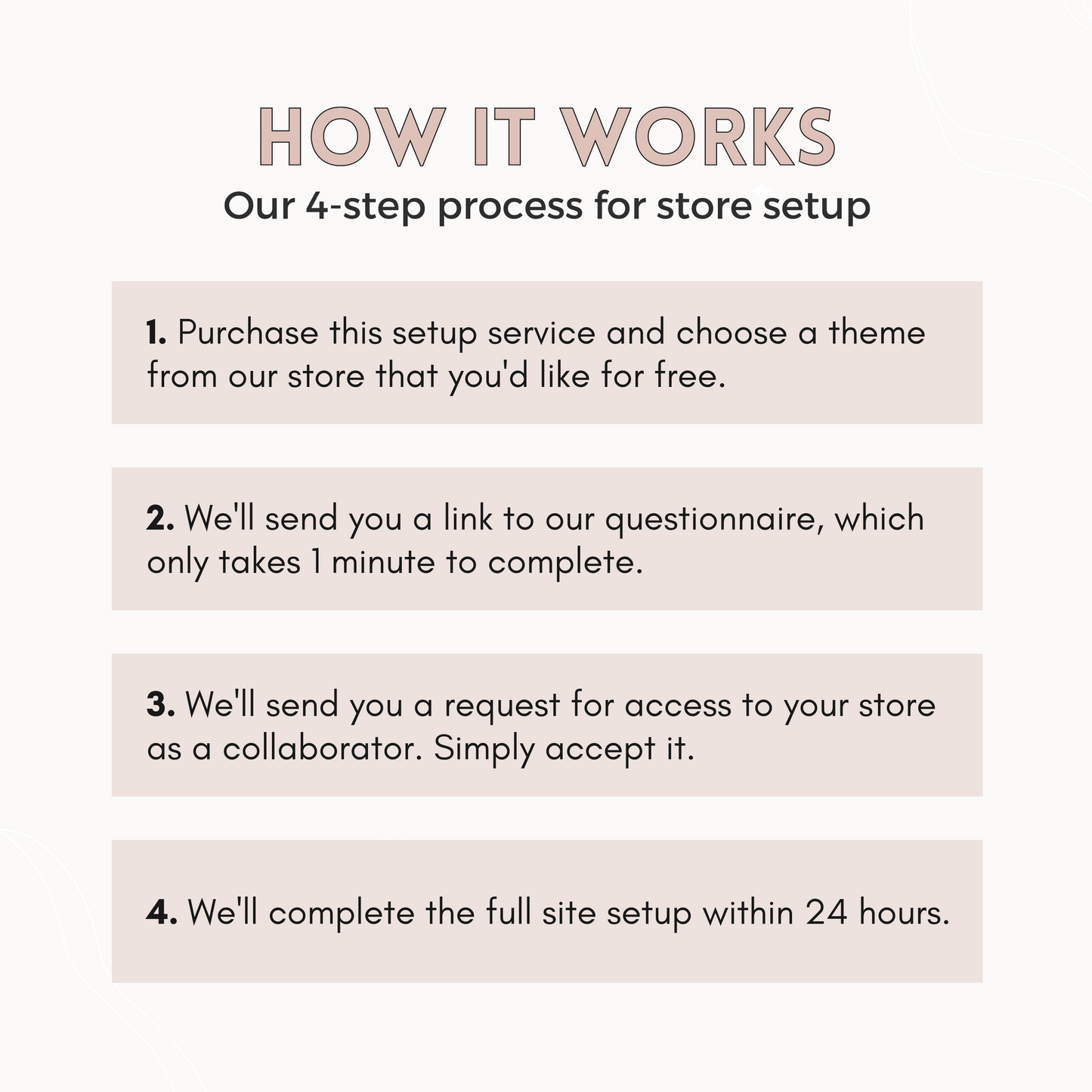 Shopify store setup in 24h