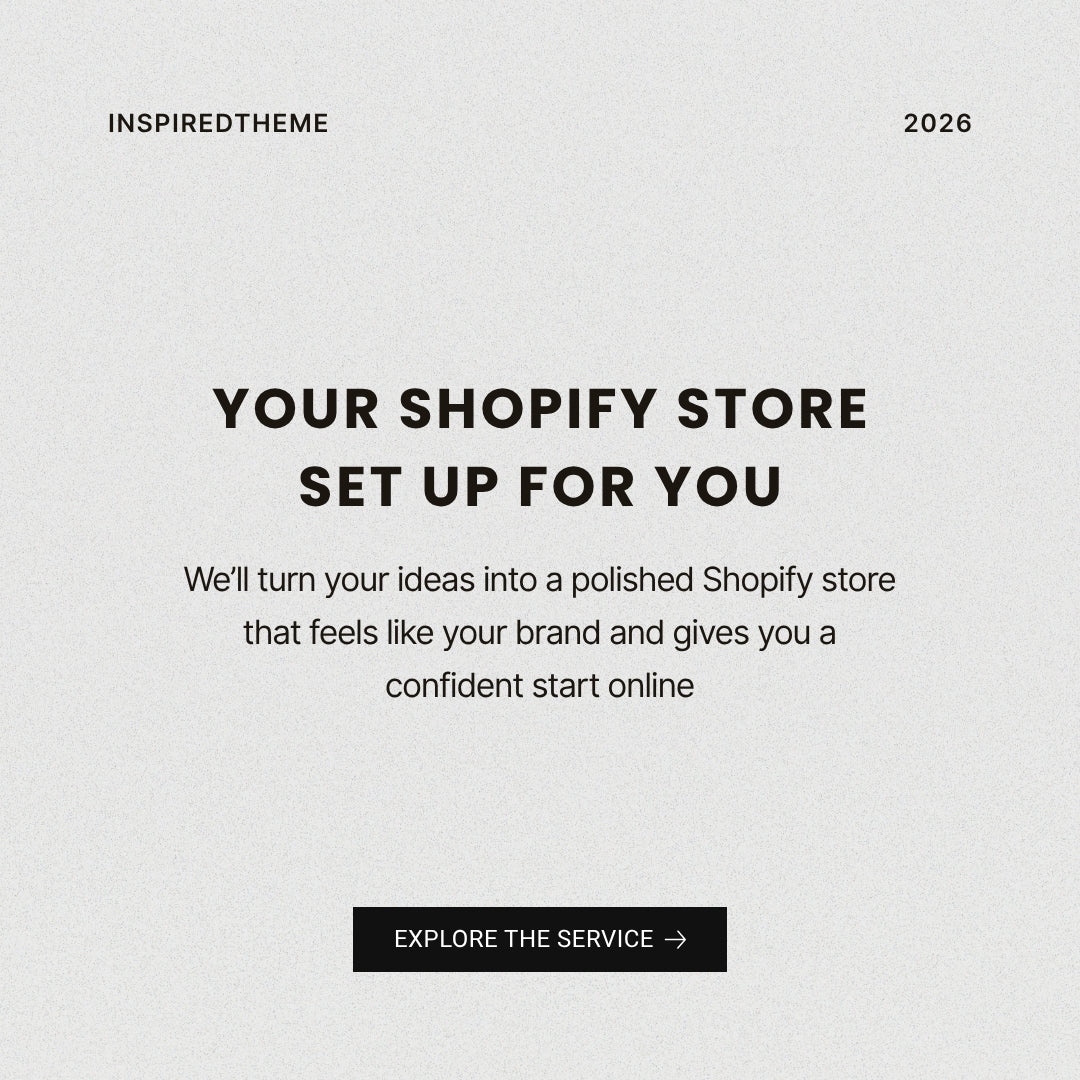 InspiredTheme Shopify store setup service