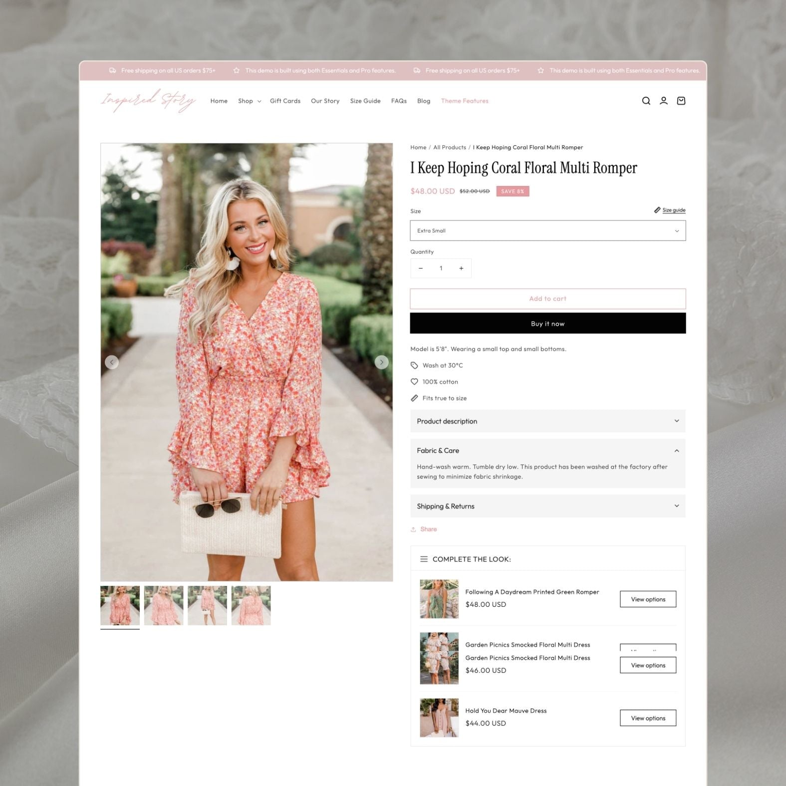 Story - Feminine Fashion Shopify Theme | Ecommerce Website Template