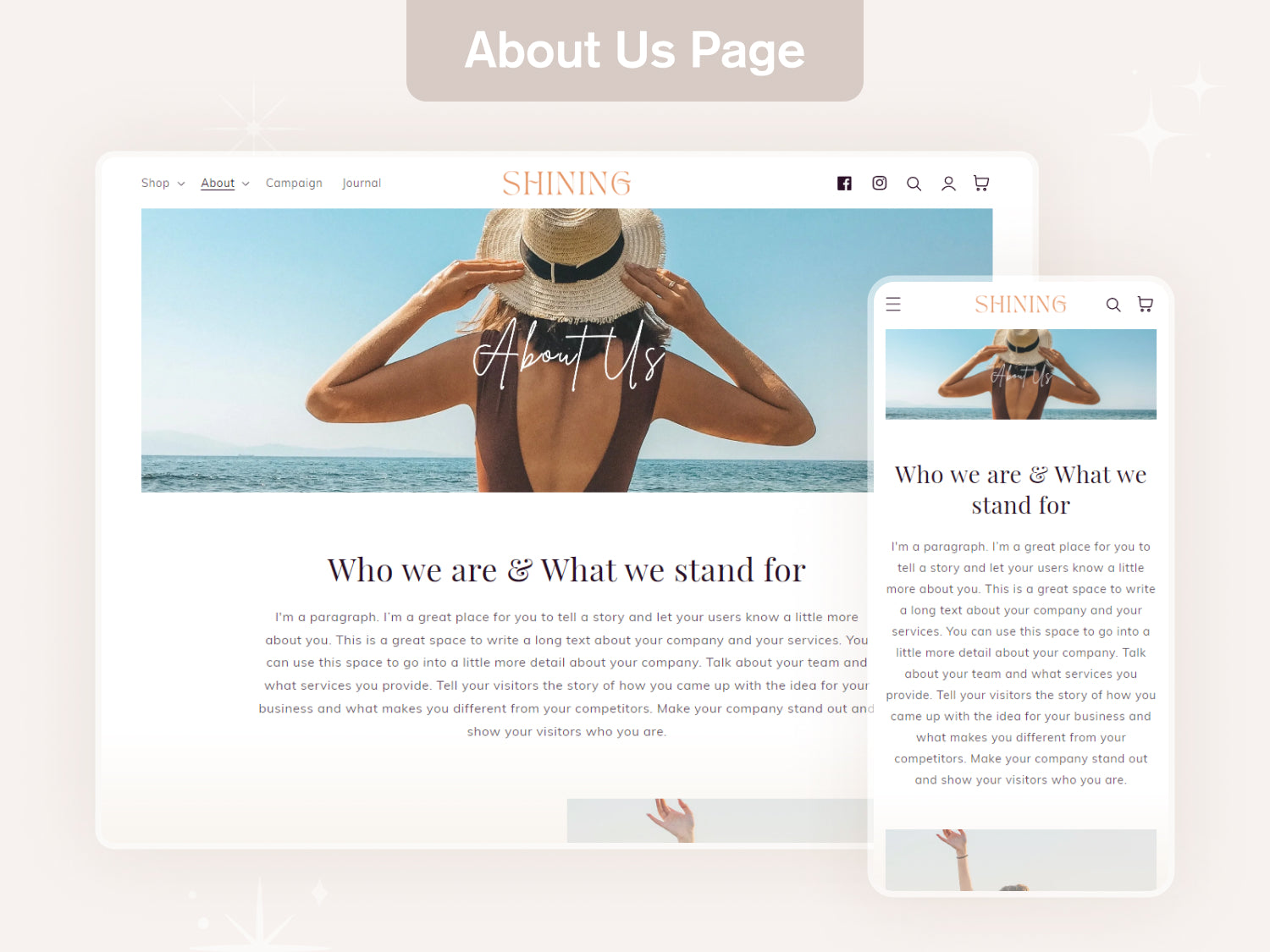 Shining - Swimsuits & Clothing for Women Shopify Theme