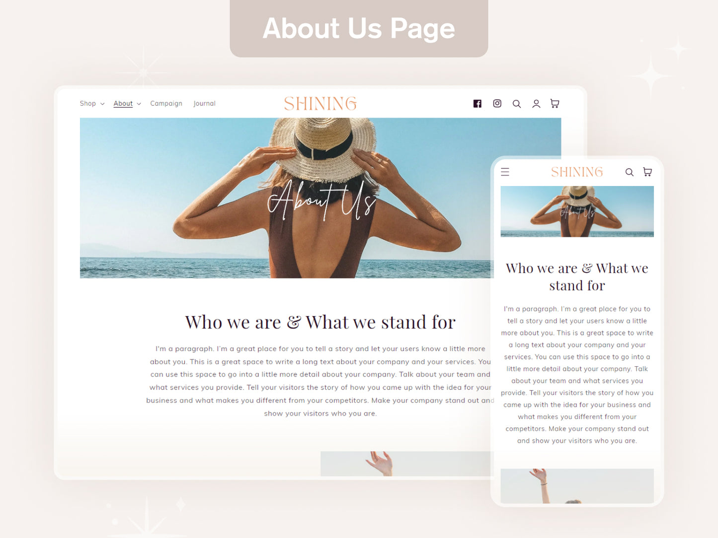 Shining - Swimsuits & Clothing for Women Shopify Theme