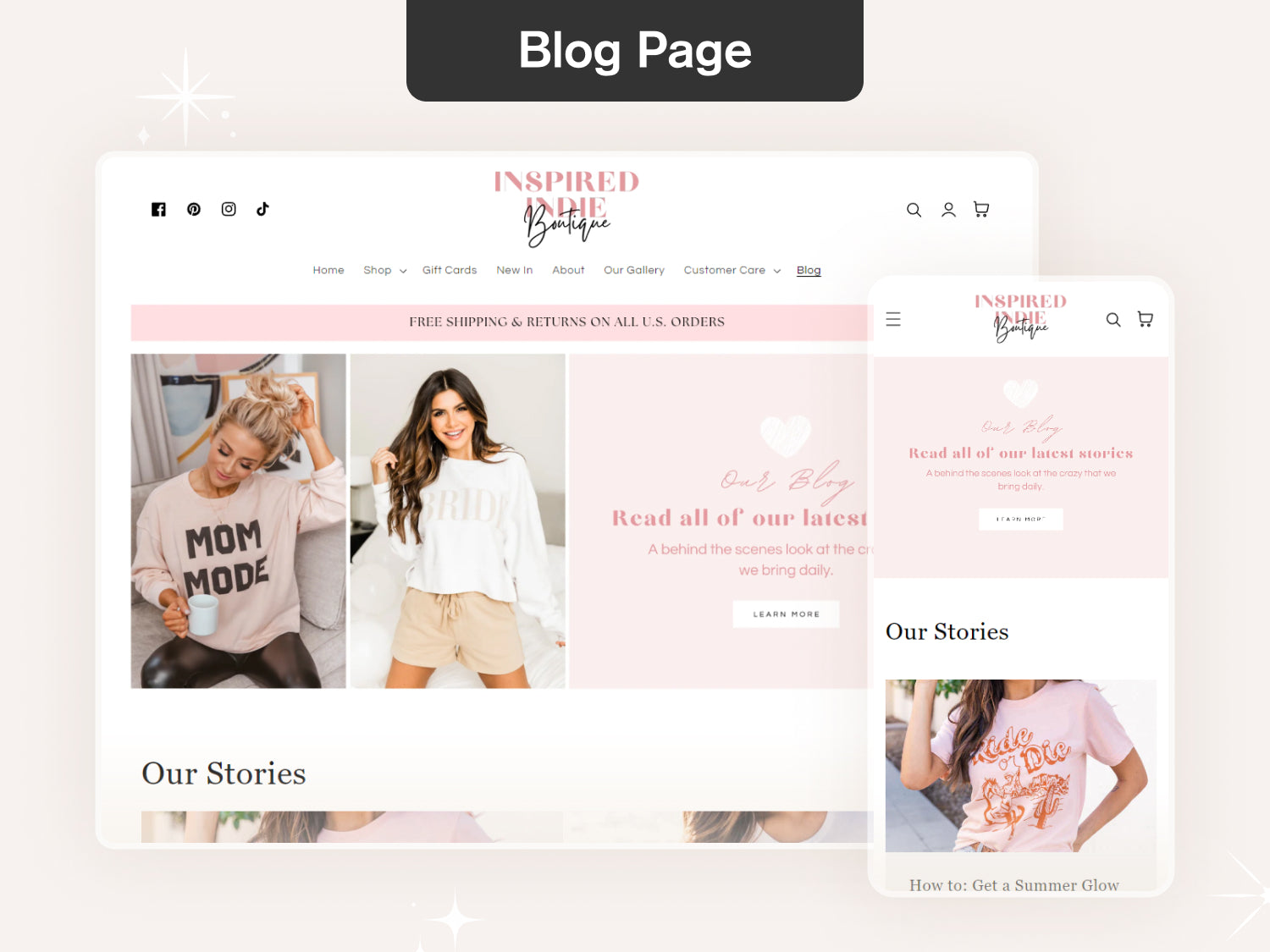 Indie - Pink & Feminine Boutique Shopify Theme