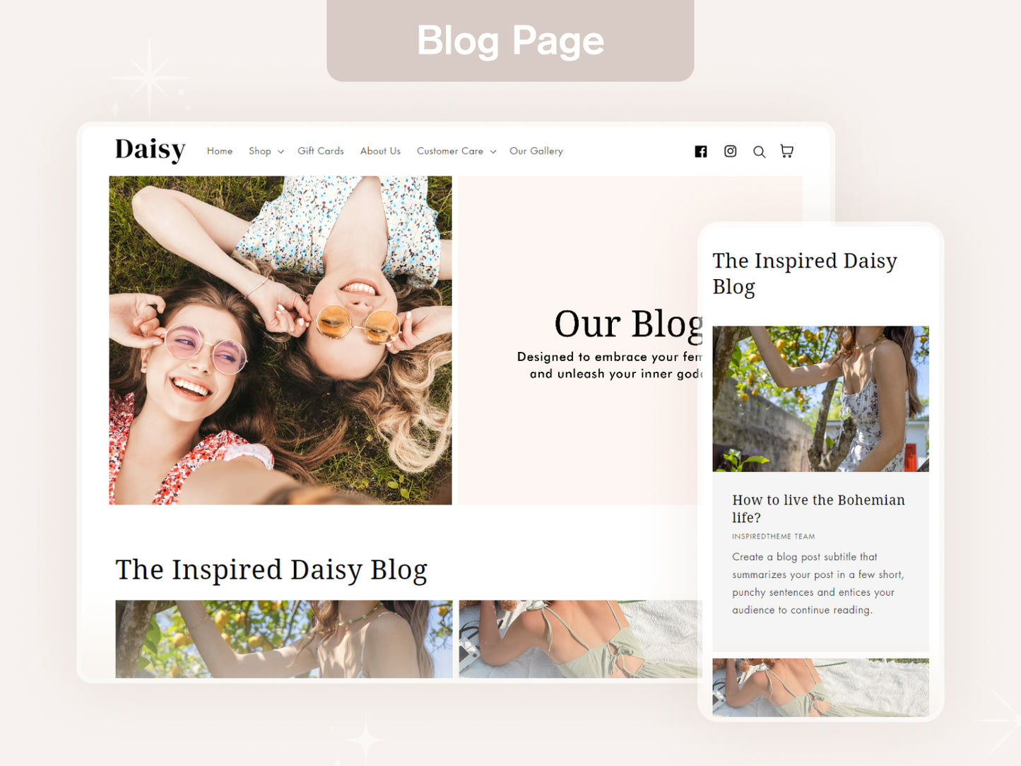 Daisy - Feminine Boutique Shopify Theme