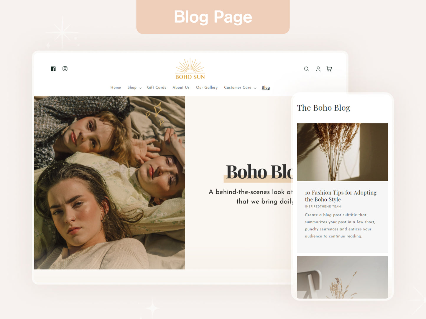 Boho Sun - Feminine Fashion Shopify Theme