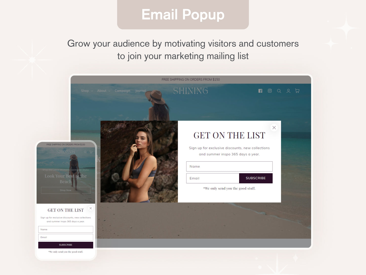 Shining - Swimsuits & Clothing for Women Shopify Theme