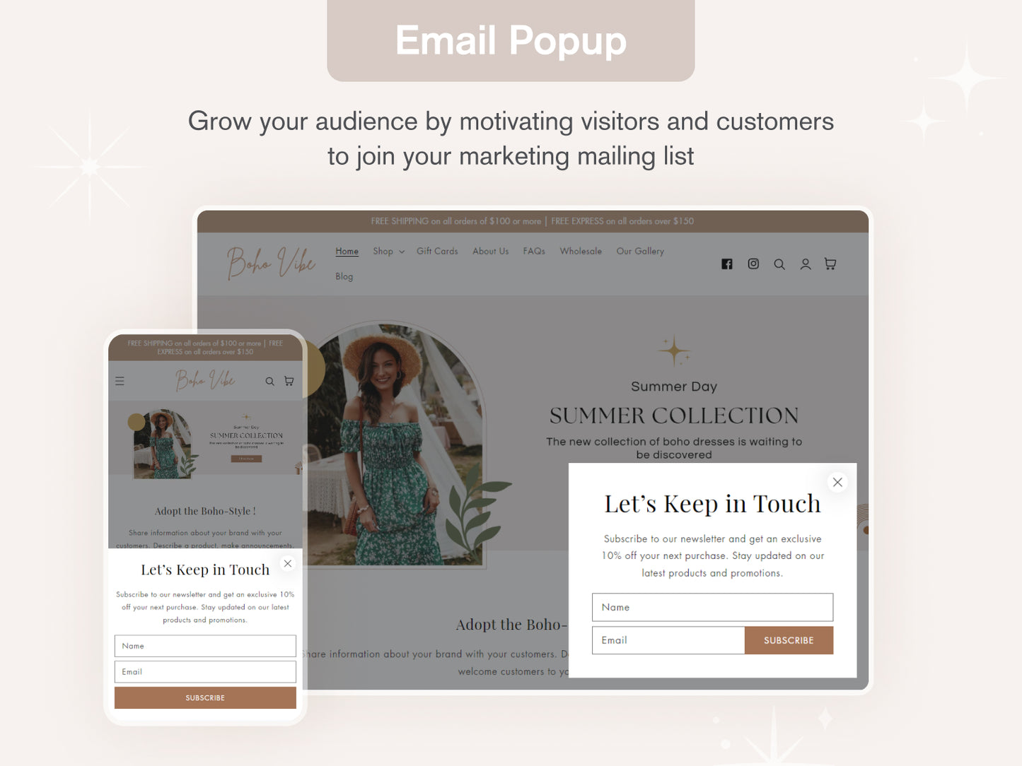 Boho Vibe - Feminine Boutique Shopify Theme