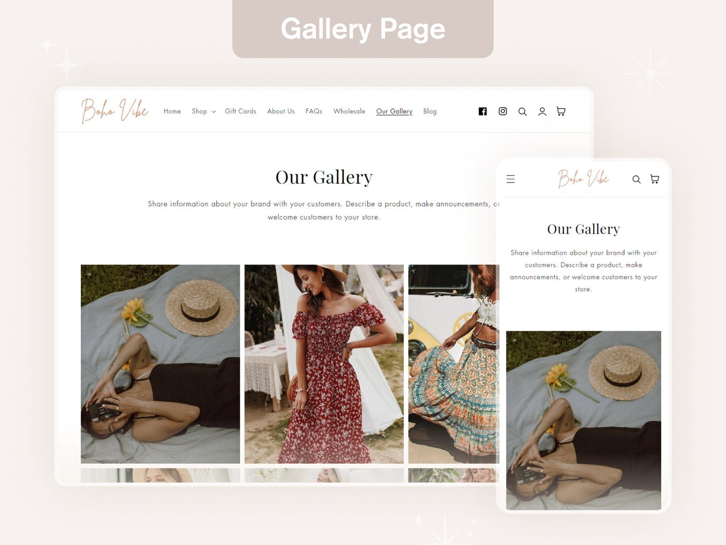 Boho Vibe - Feminine Boutique Shopify Theme