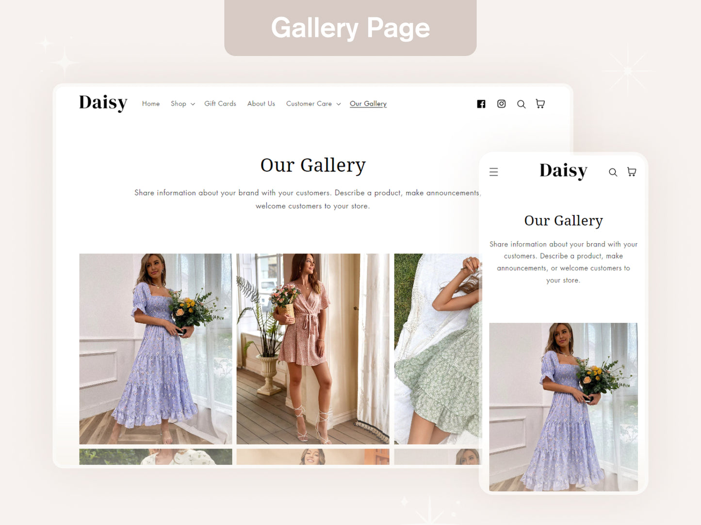 Daisy - Feminine Boutique Shopify Theme