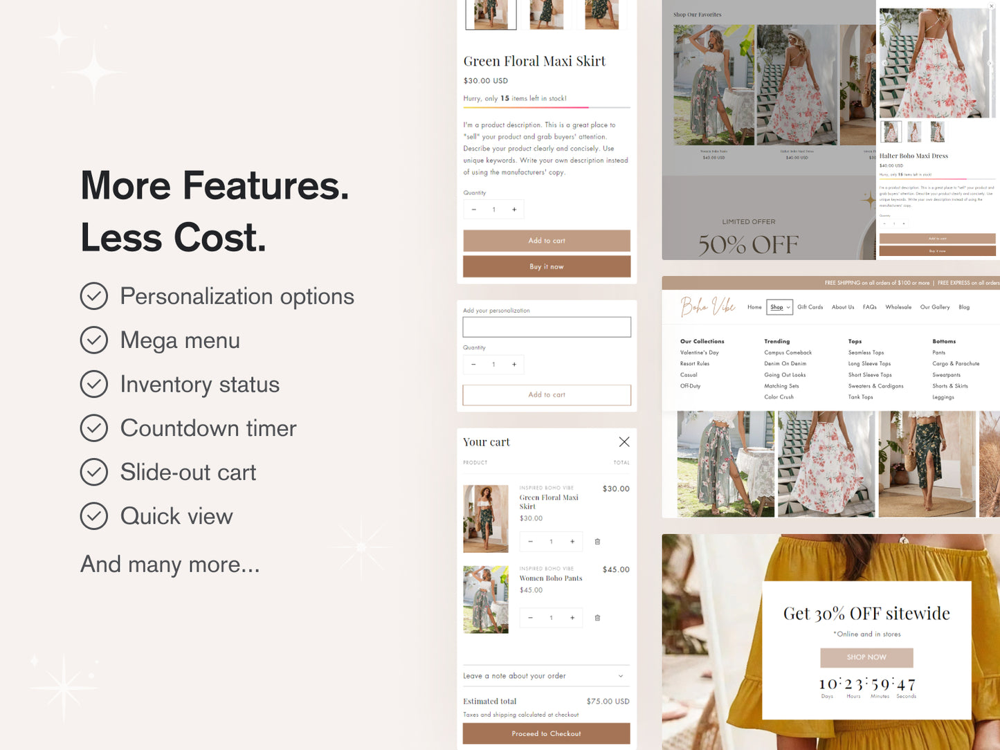 Boho Vibe - Feminine Boutique Shopify Theme