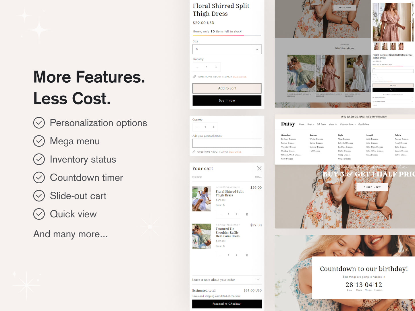 Daisy - Feminine Boutique Shopify Theme