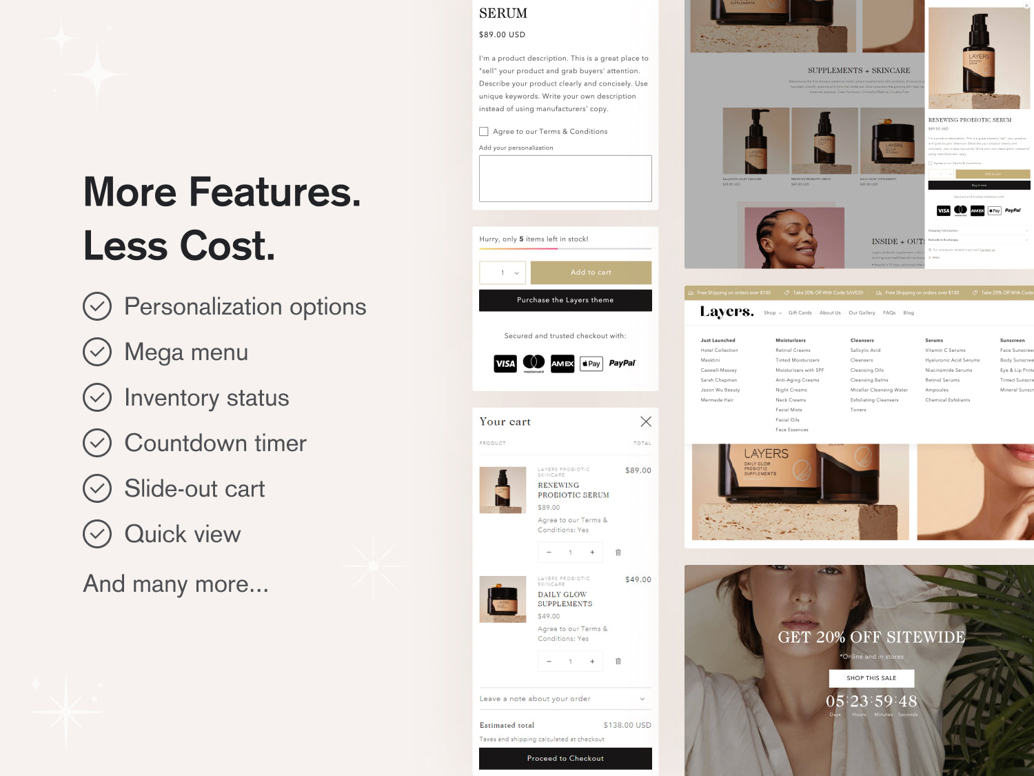 Layers - Beauty Skincare Shopify Theme