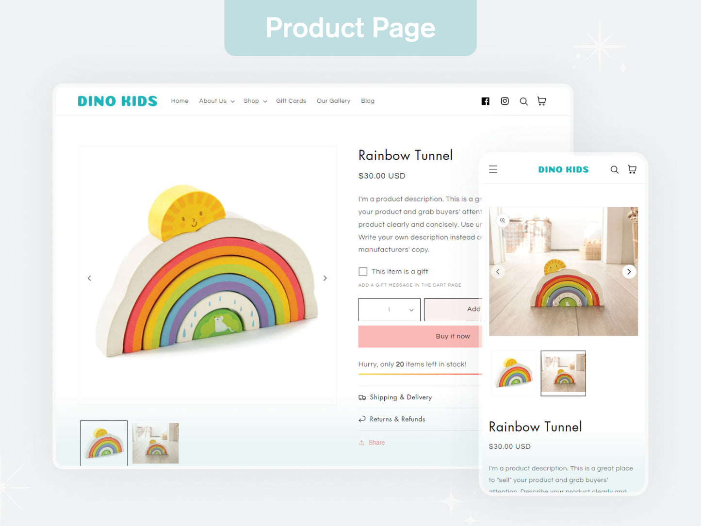 Dino Kids - Toys & Games Shopify Theme