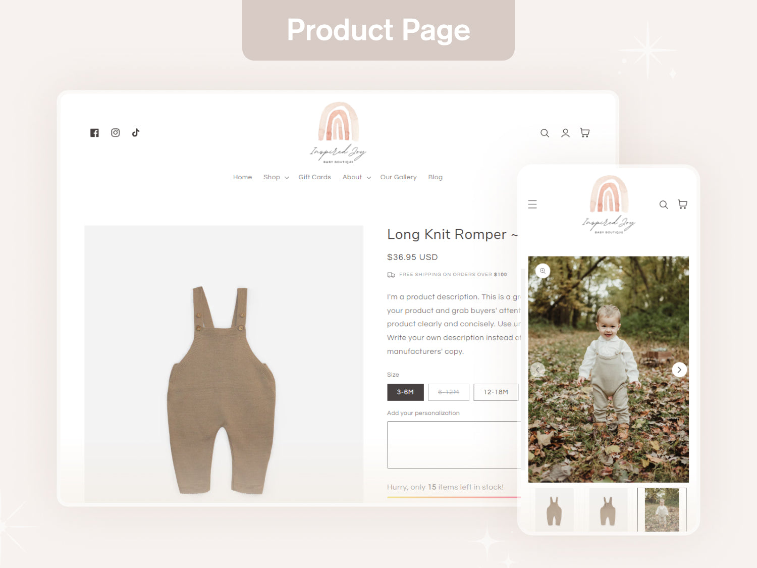 Joy - Baby Clothes Shopify Theme