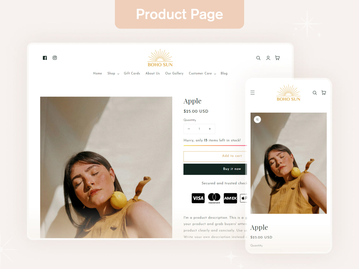 Boho Sun - Feminine Fashion Shopify Theme