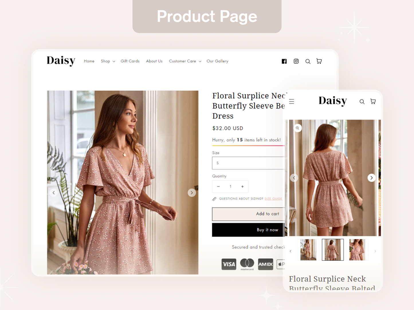 Daisy - Feminine Boutique Shopify Theme