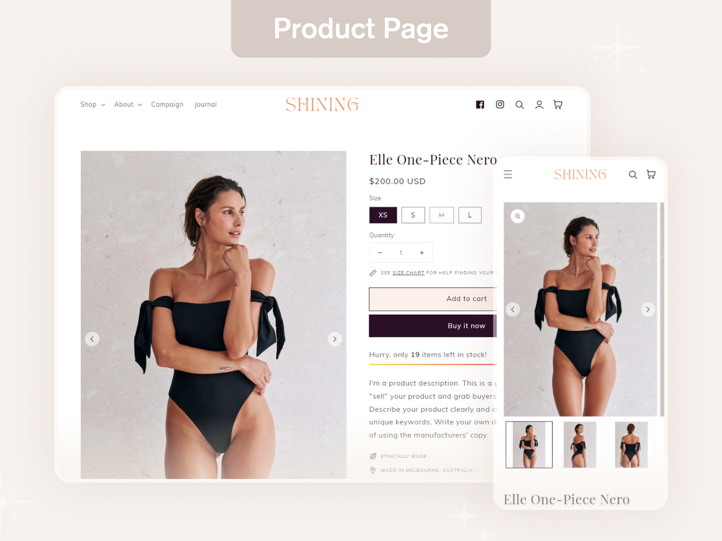 Shining - Swimsuits & Clothing for Women Shopify Theme