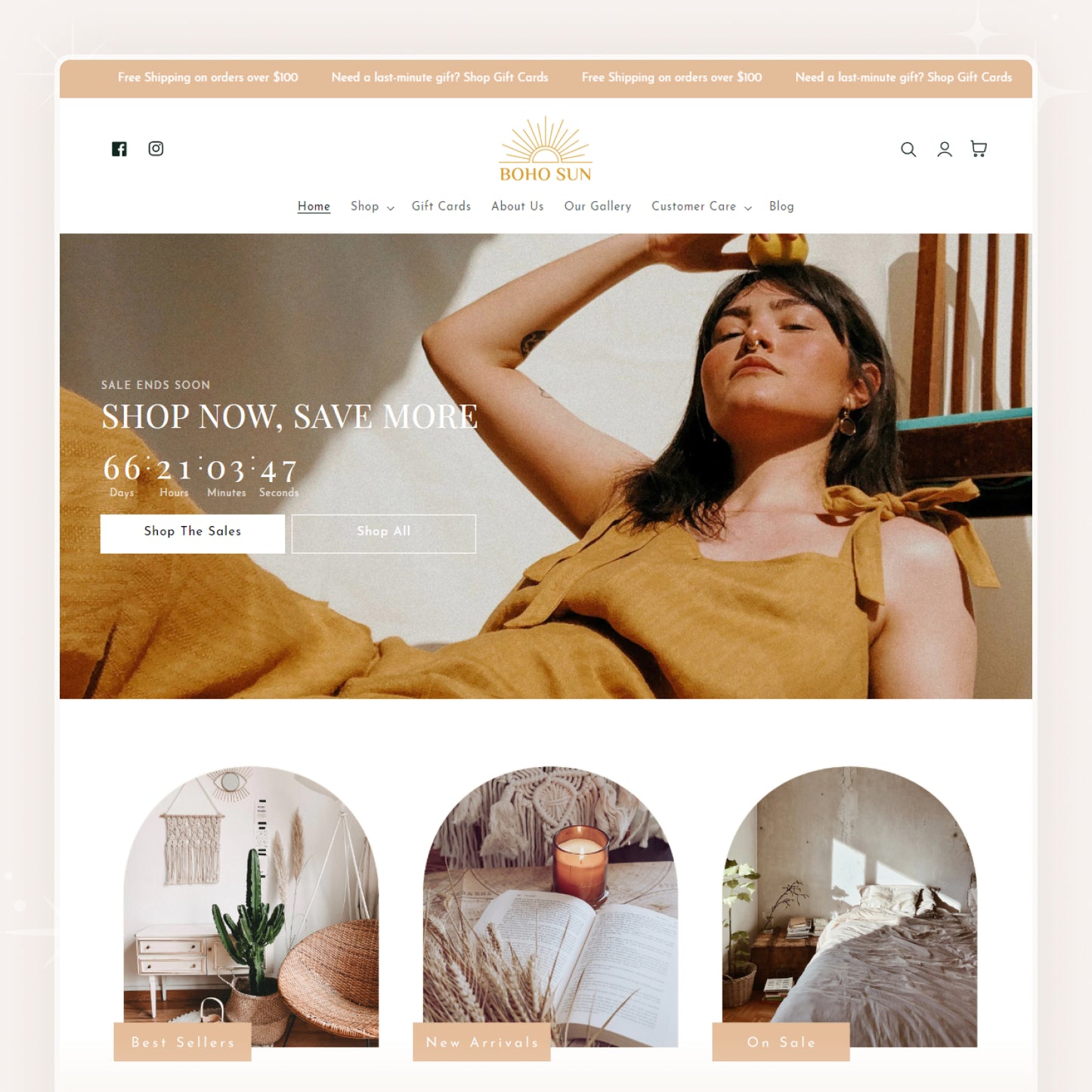 Boho Sun - Feminine Fashion Shopify Theme