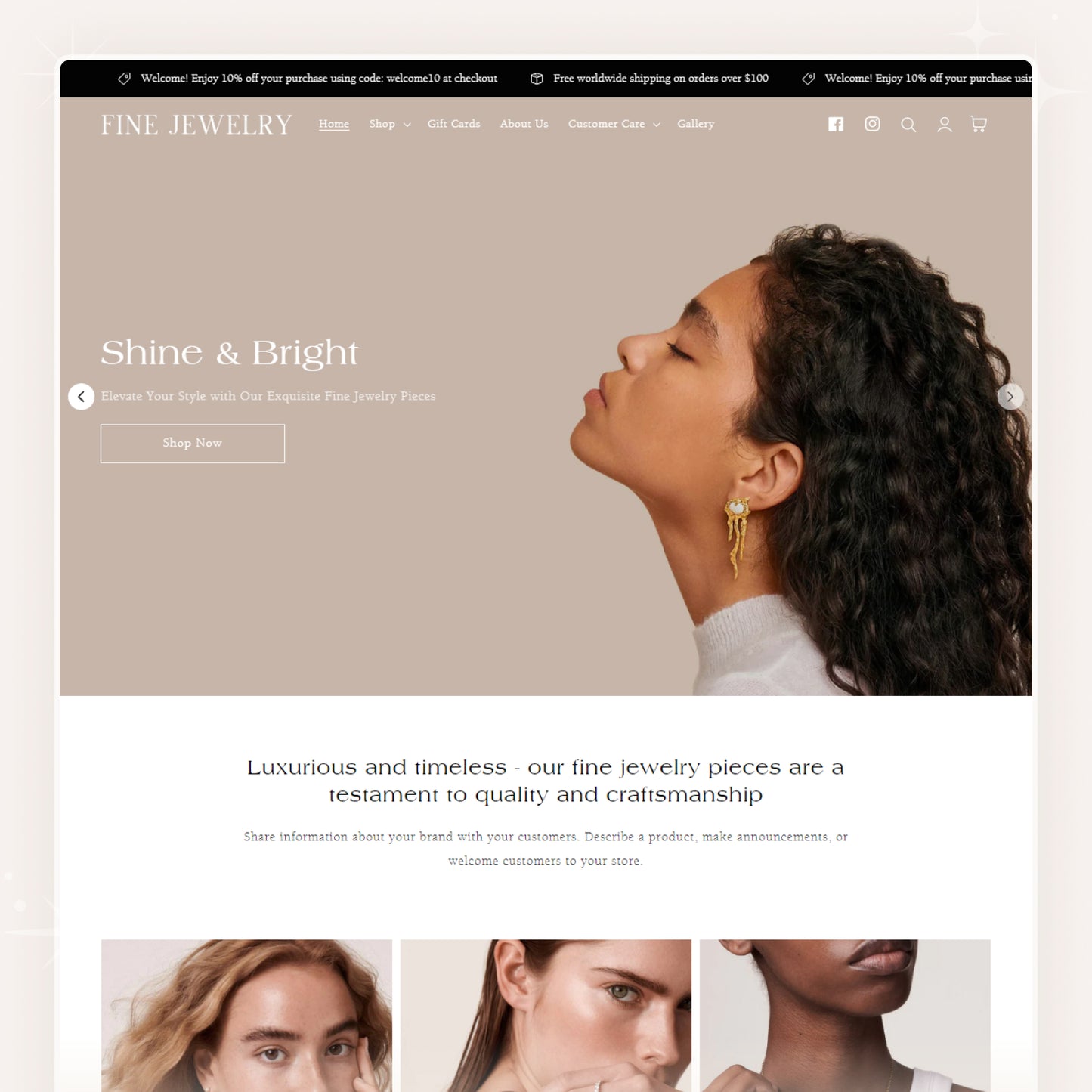 Fine Jewelry - Elegant & Modern Shopify Theme